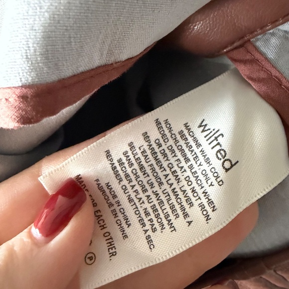 Aritzia Wilfred Vegan Leather Shirt Jacket Size Medium - Picture 4 of 6